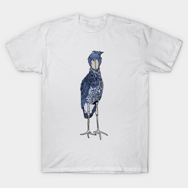 Shoebill Stork Bird T-Shirt by imphavok